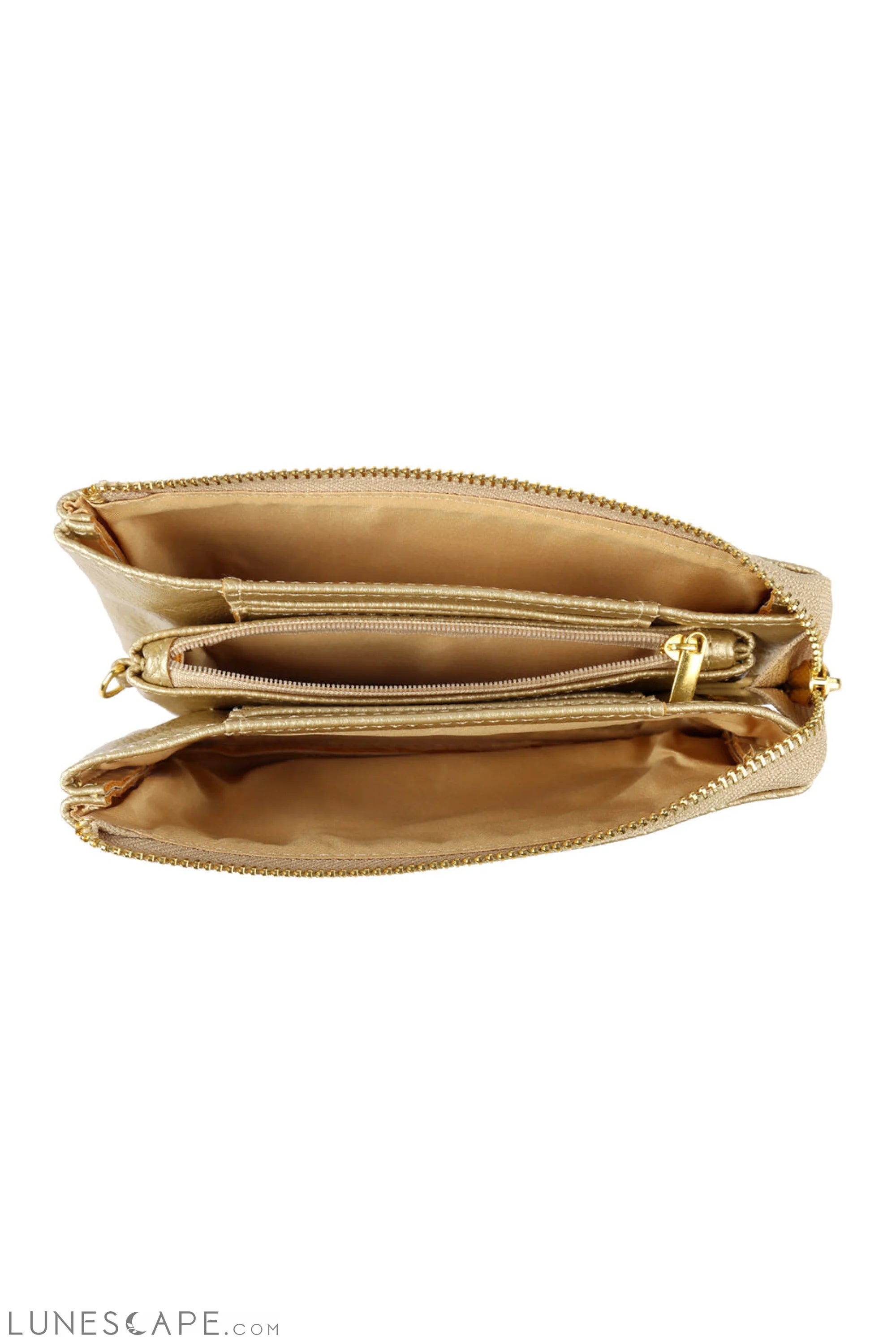 005 - Leather Wallet With Detachable Wristlet LUNESCAPE