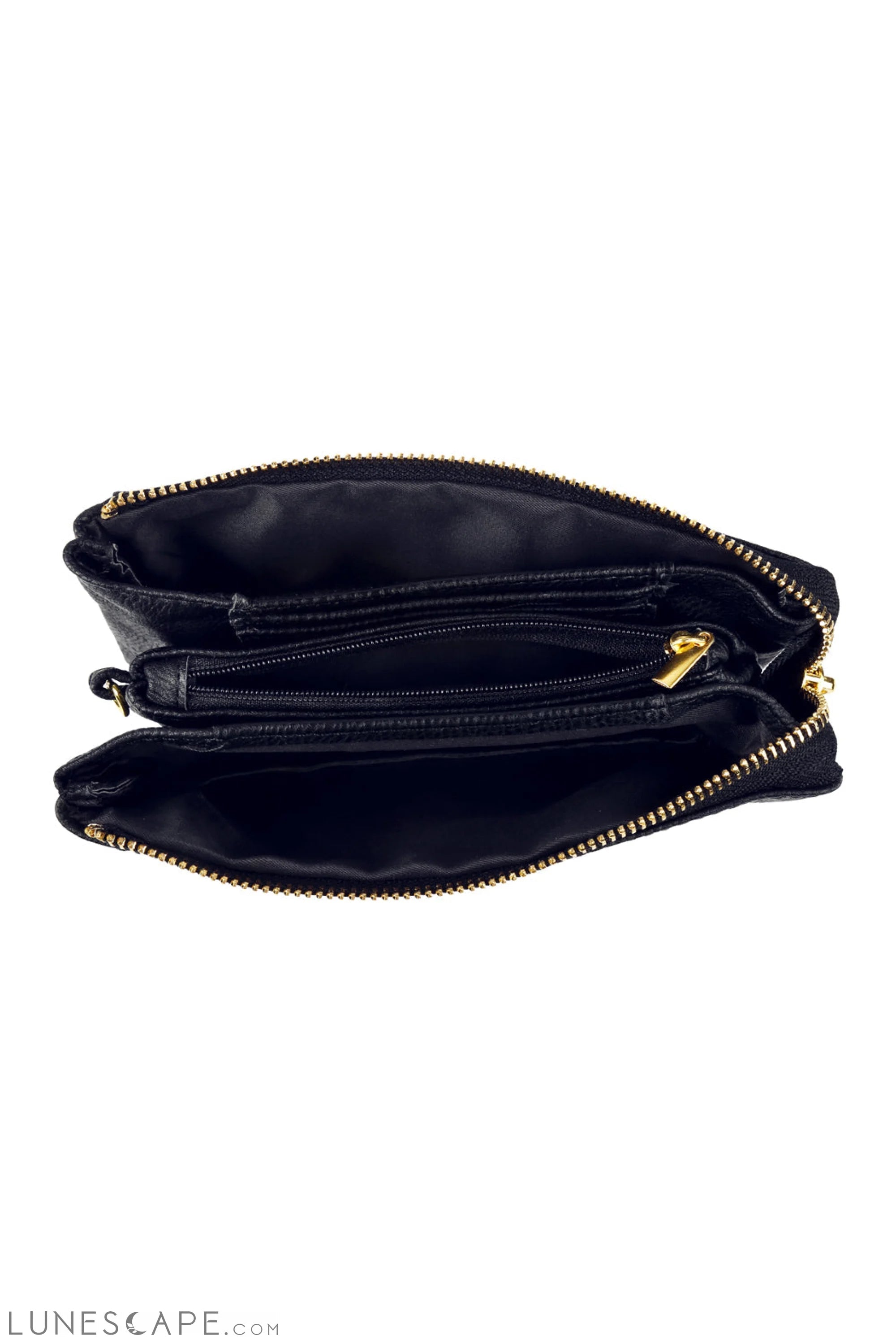 005 - Leather Wallet With Detachable Wristlet LUNESCAPE
