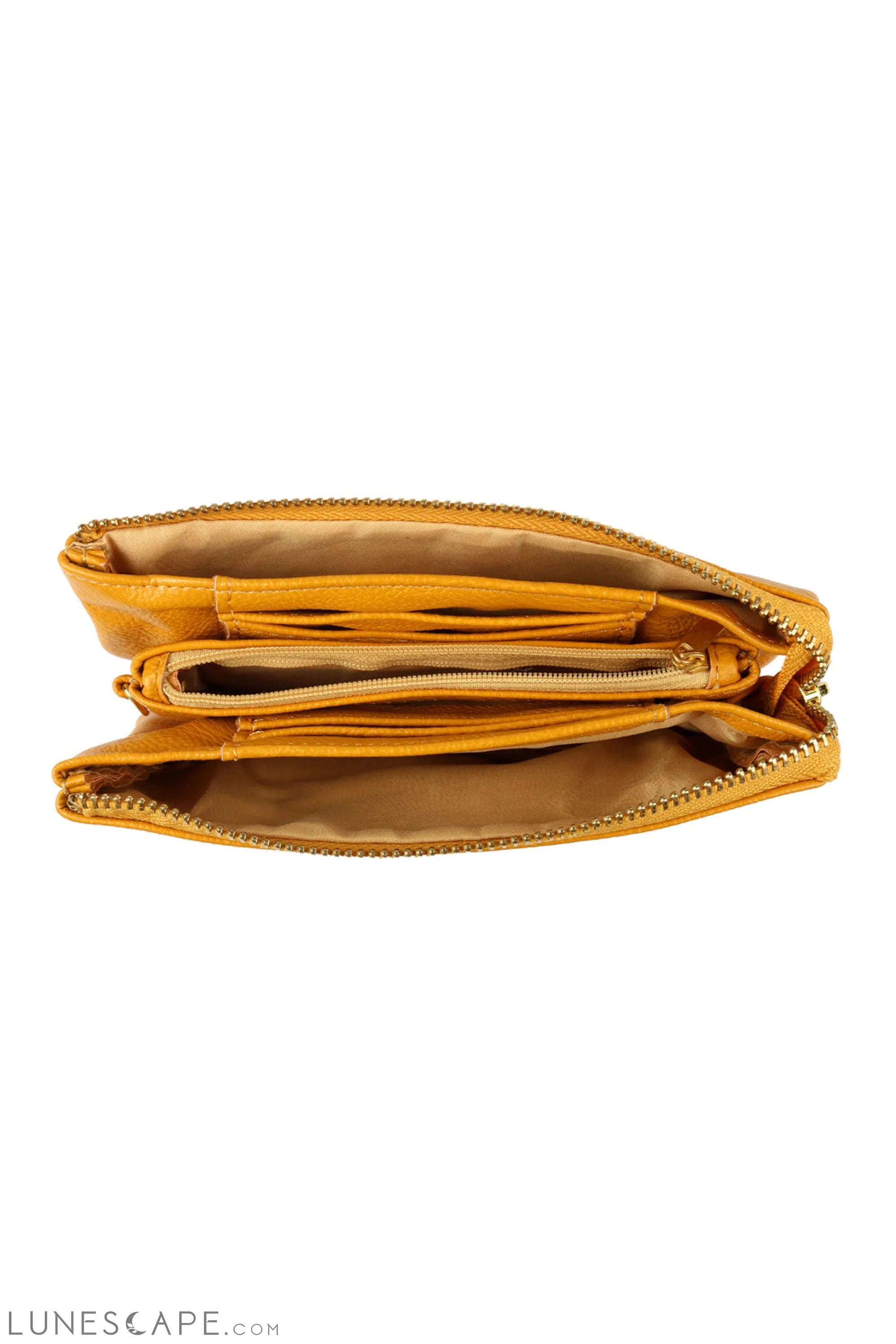 005 - Leather Wallet With Detachable Wristlet LUNESCAPE