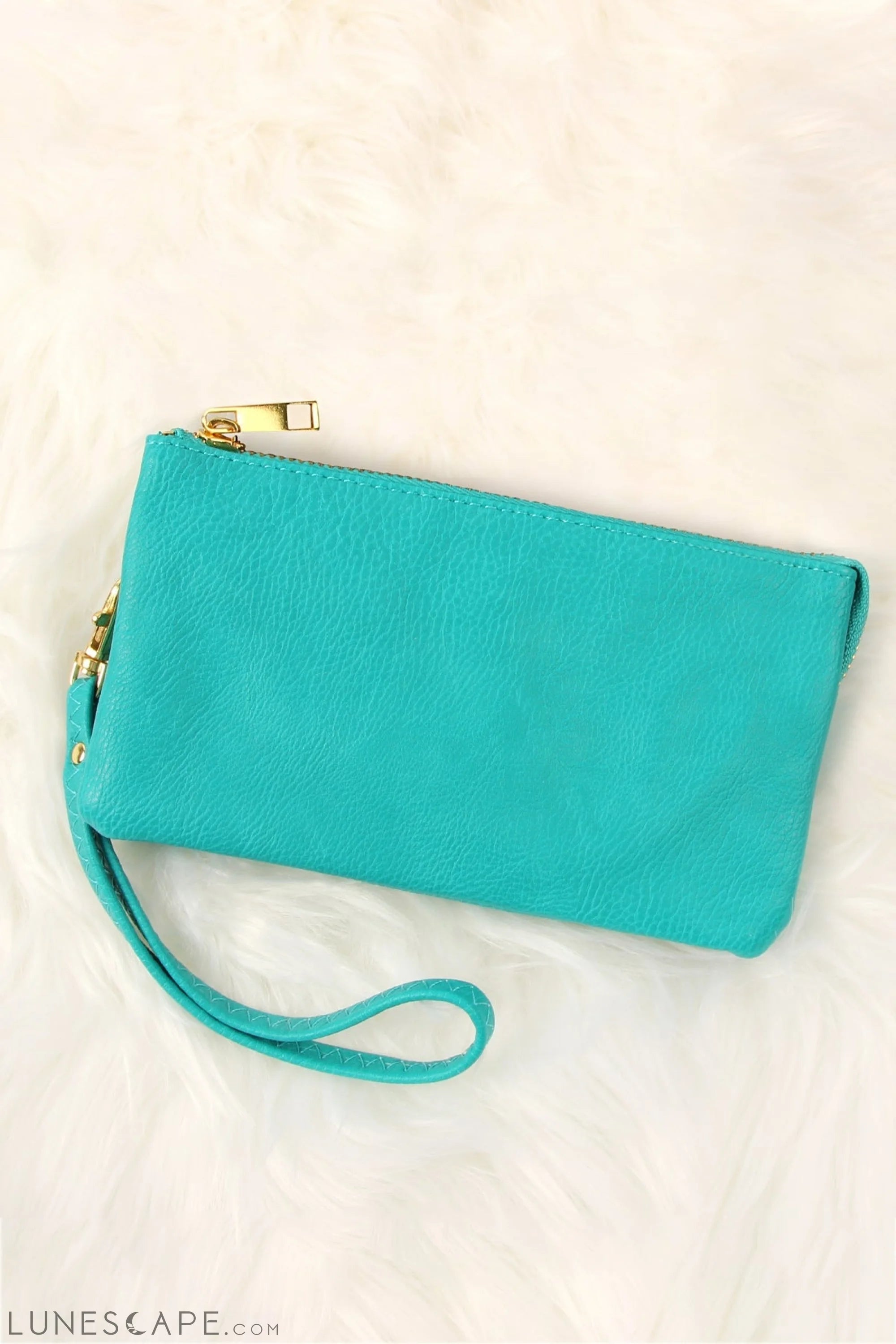 005 - Leather Wallet With Detachable Wristlet LUNESCAPE