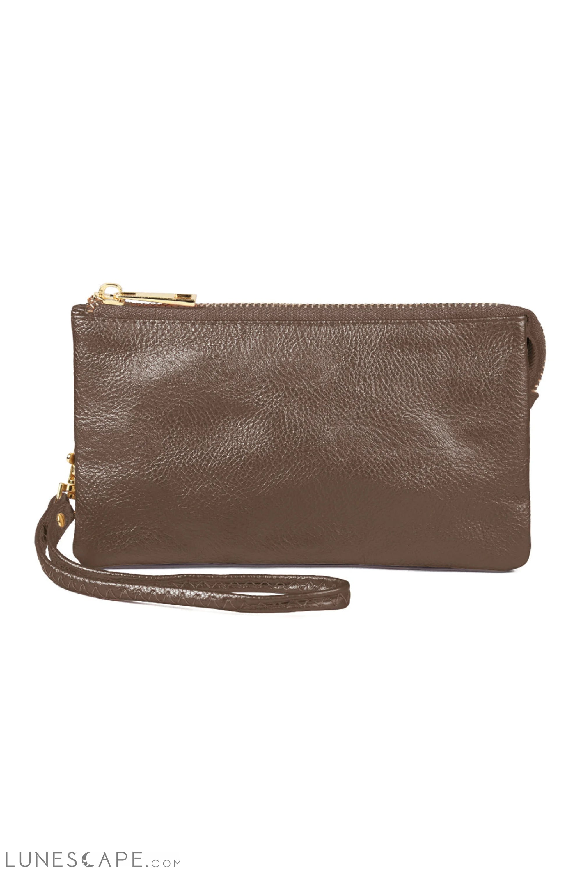 005 - Leather Wallet With Detachable Wristlet LUNESCAPE