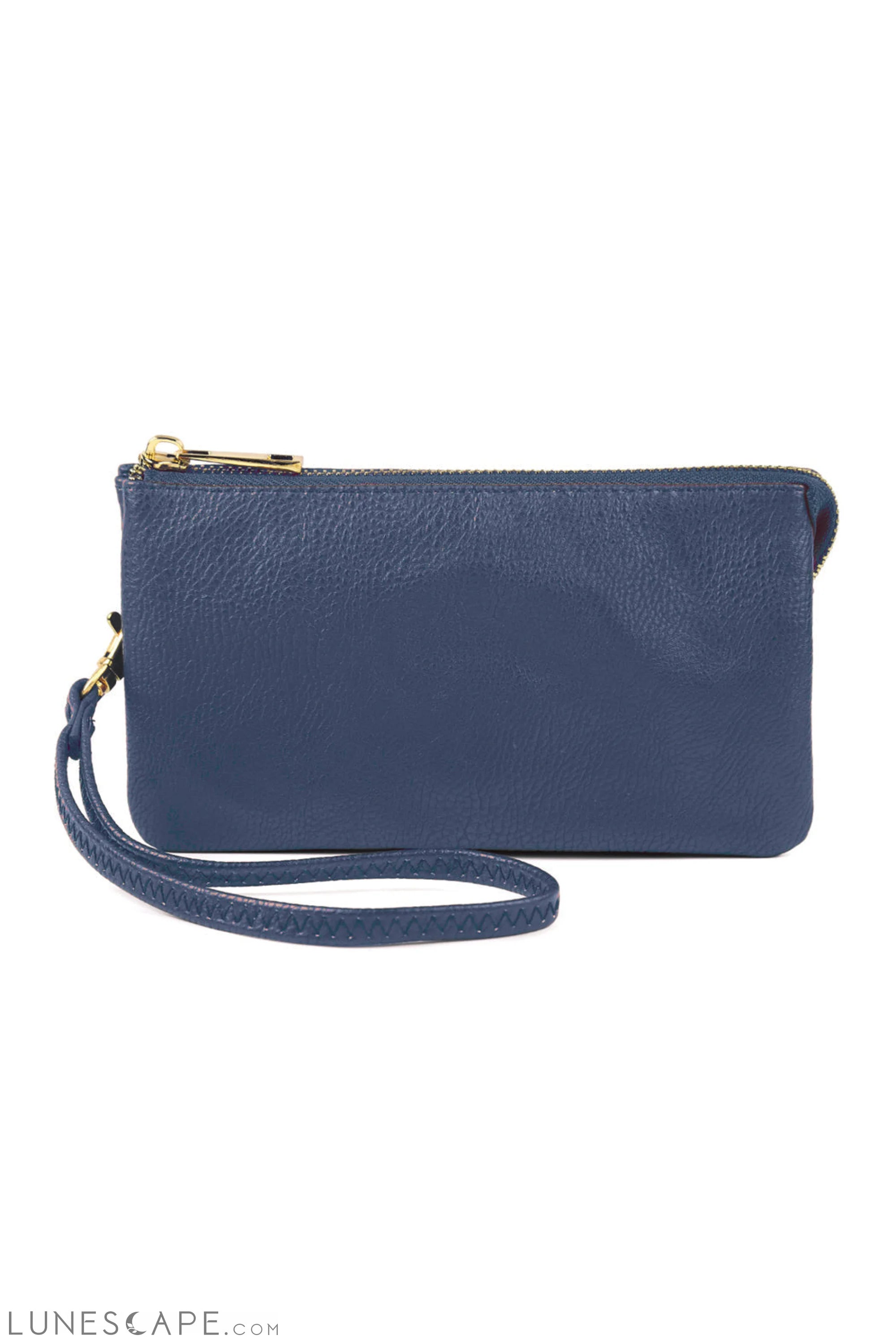 005 - Leather Wallet With Detachable Wristlet LUNESCAPE