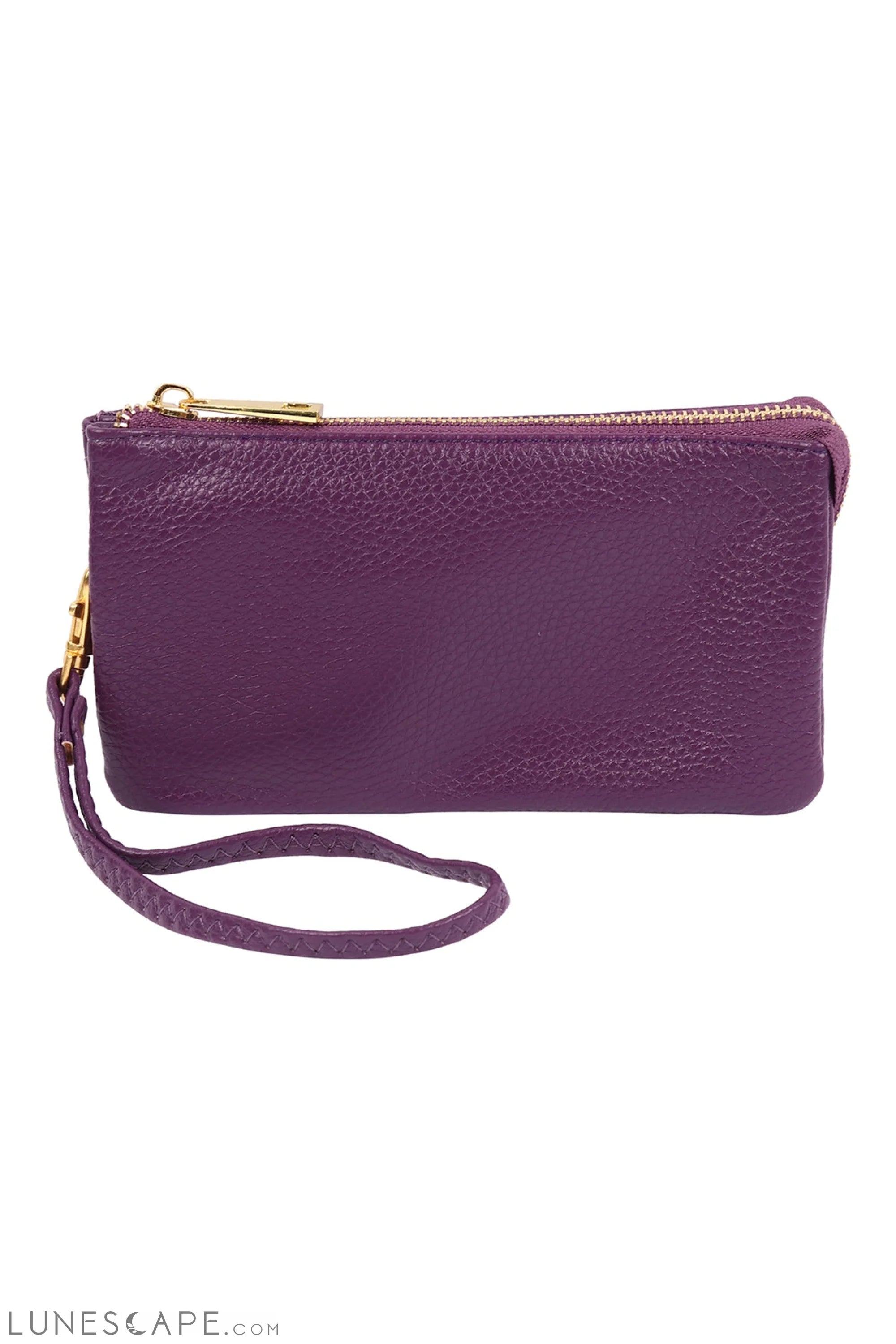 005 - Leather Wallet With Detachable Wristlet LUNESCAPE