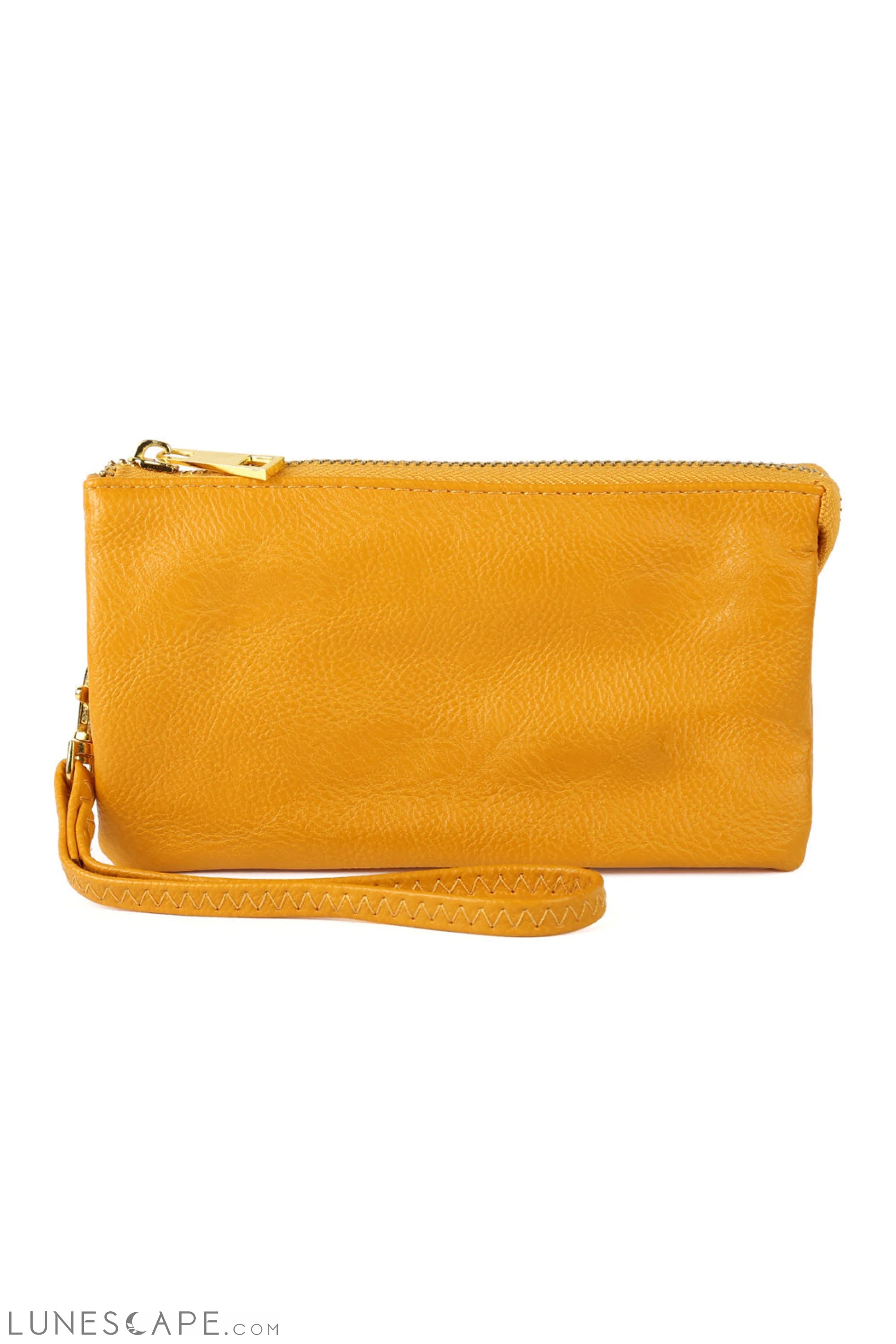 005 - Leather Wallet With Detachable Wristlet LUNESCAPE