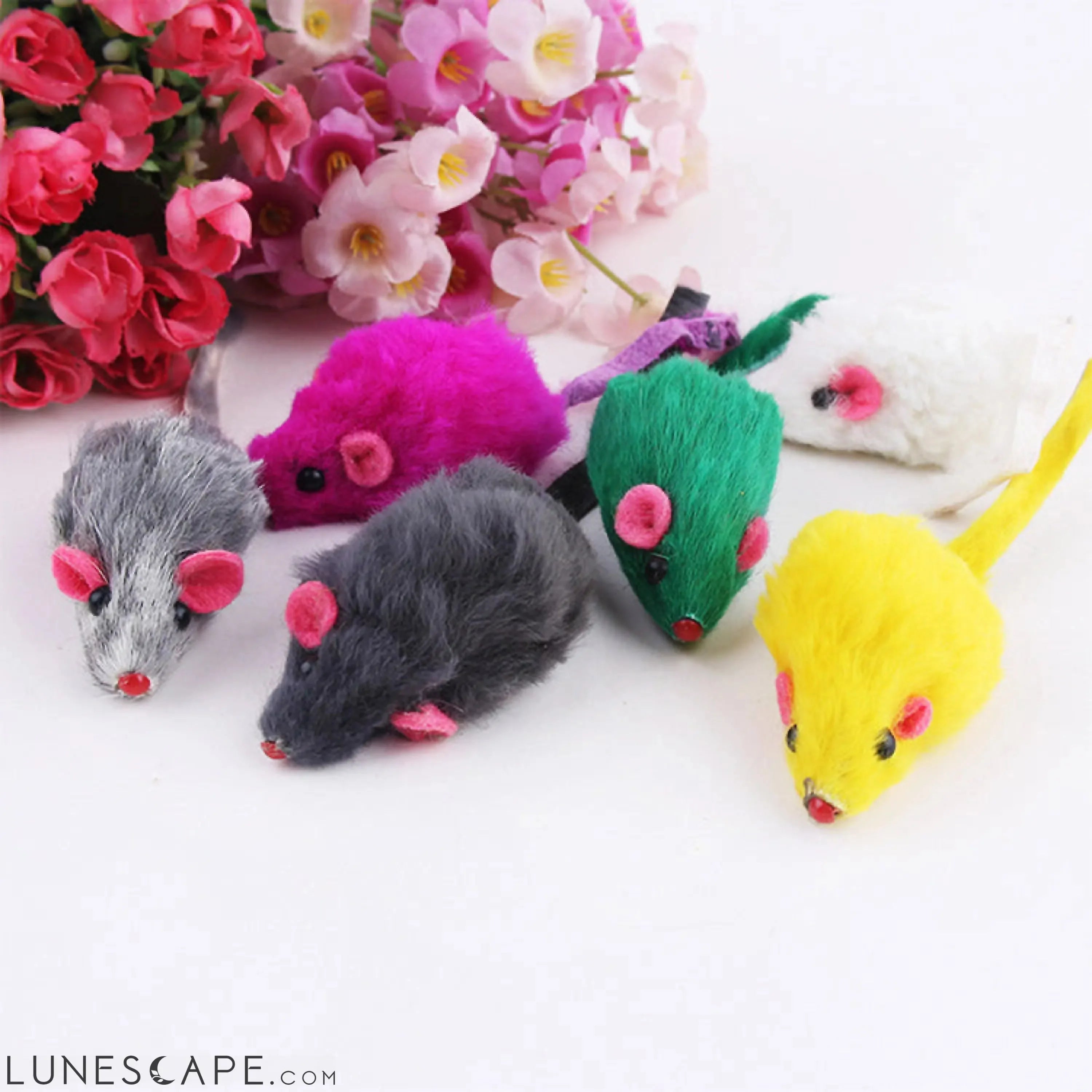 10 PCS PLUSH MOUSE CAT TOYS (Random Color) LUNESCAPE