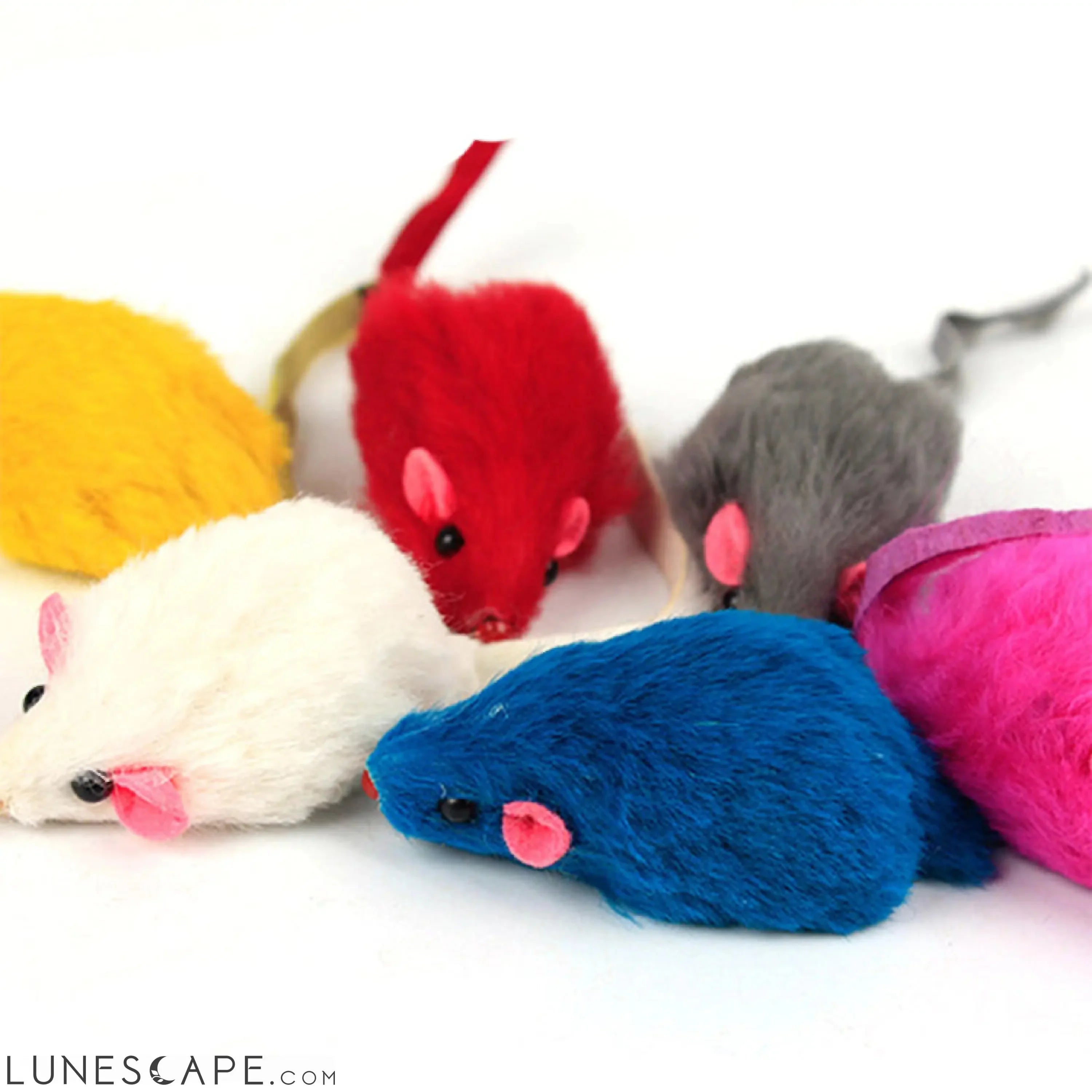 10 PCS PLUSH MOUSE CAT TOYS (Random Color) LUNESCAPE