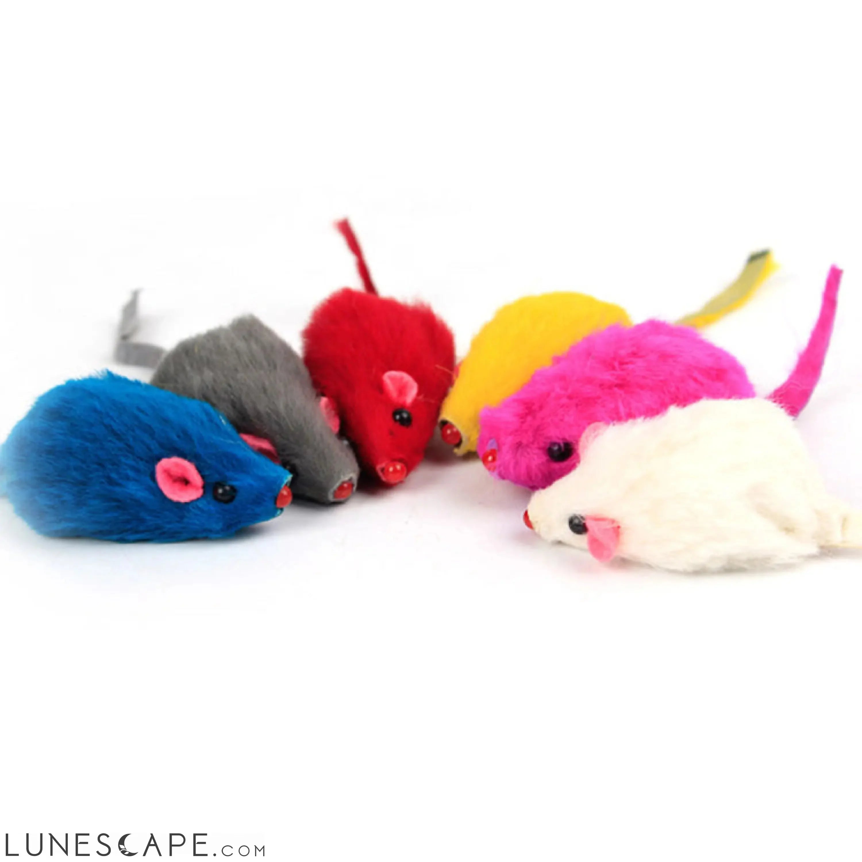 10 PCS PLUSH MOUSE CAT TOYS (Random Color) LUNESCAPE