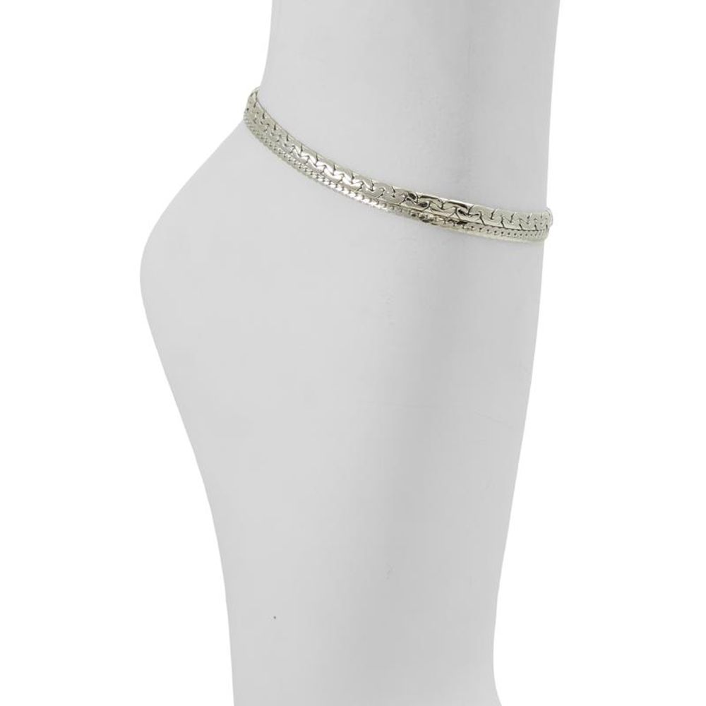 ALDO Silver Figaro Chain Ankle Bracelet