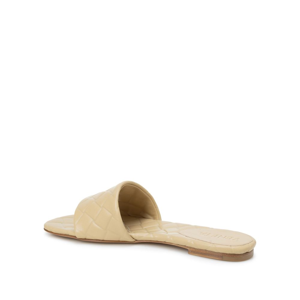 Bottega Veneta Beige Lamb Leather Sandals