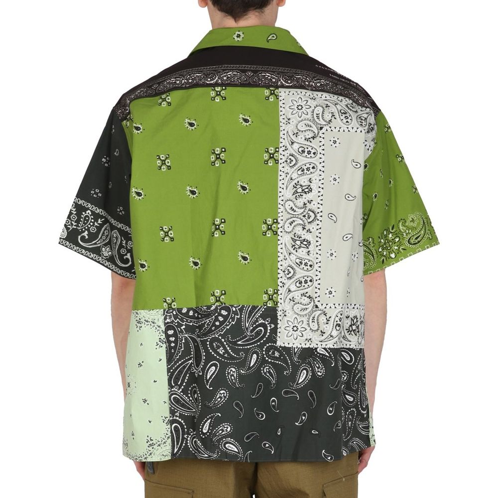Kenzo Bicolor Cotton Short Sleeve Shirt