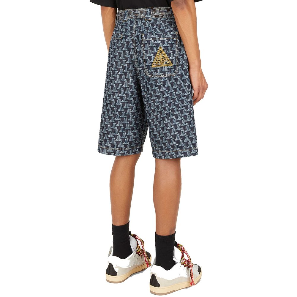 Lanvin Blue Cotton Knee Length Shorts