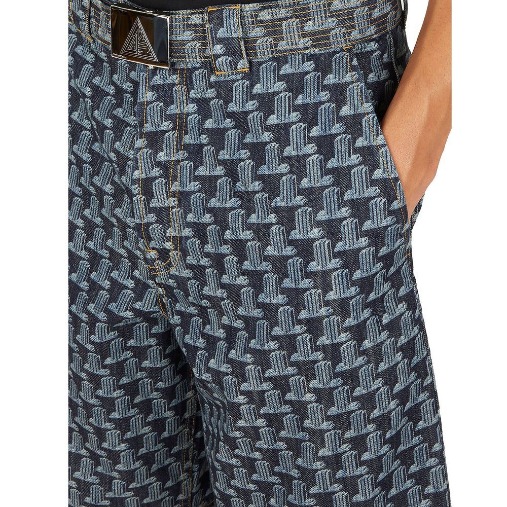 Lanvin Blue Cotton Knee Length Shorts