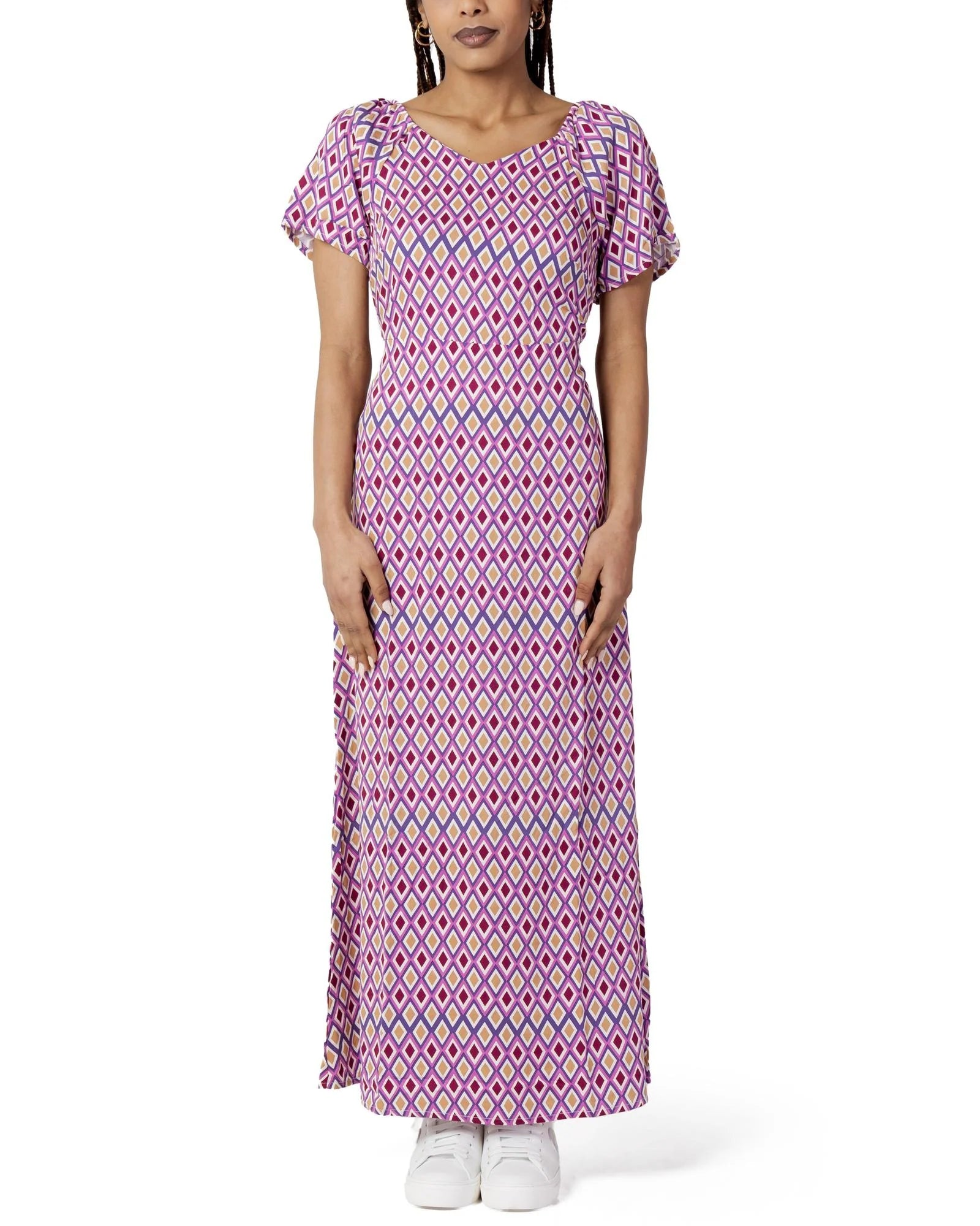 Only Purple Viscose Casual Dress