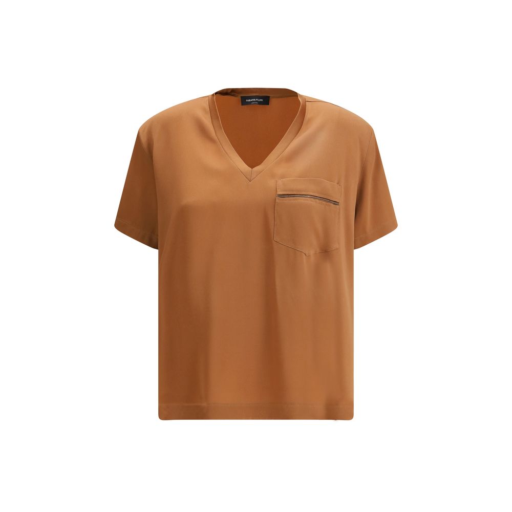 Fabiana Filippi Orange Viscose T-Shirt