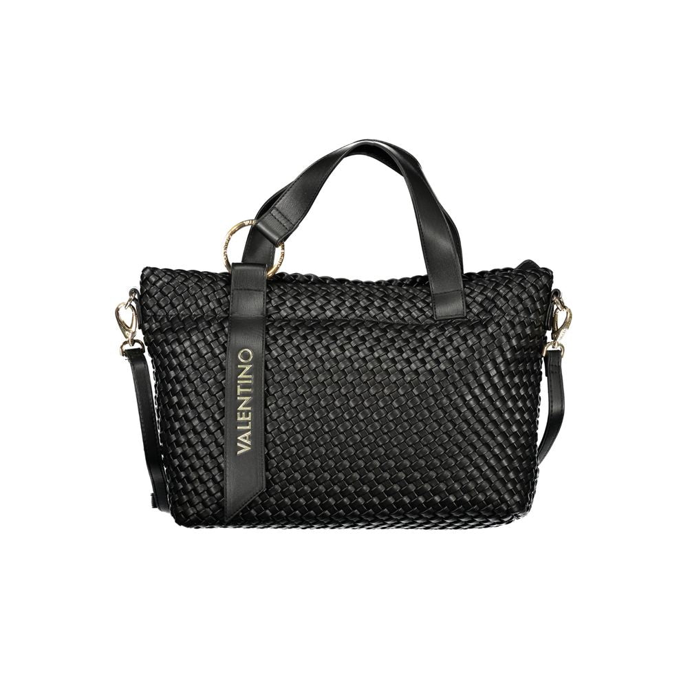 Mario Valentino Black Polyurethane Women Handbag LUNESCAPE