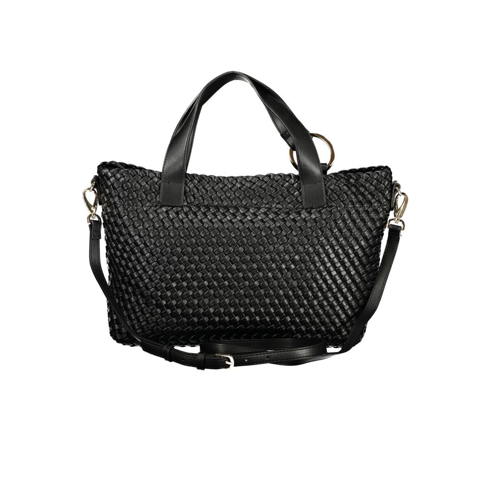 Mario Valentino Black Polyurethane Women Handbag LUNESCAPE