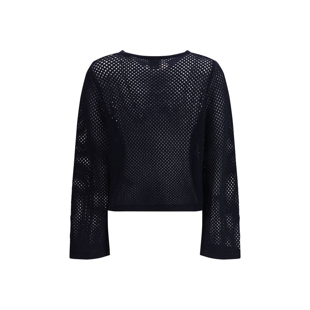 Allude Blue Wool Sweatshirt