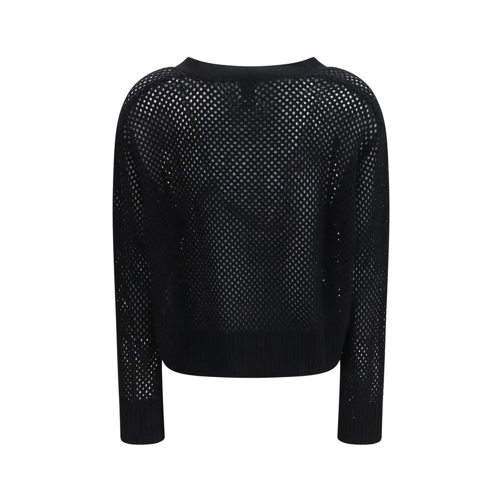Allude Black Wool Cardigan