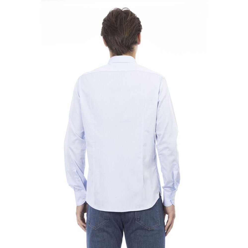 Baldinini Trend Blue Cotton Long Sleeve Shirt
