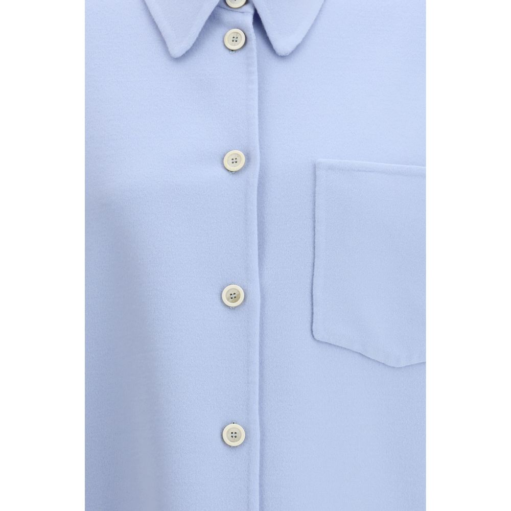 Fabiana Filippi Blue Wool Oves Aries Dress Shirt