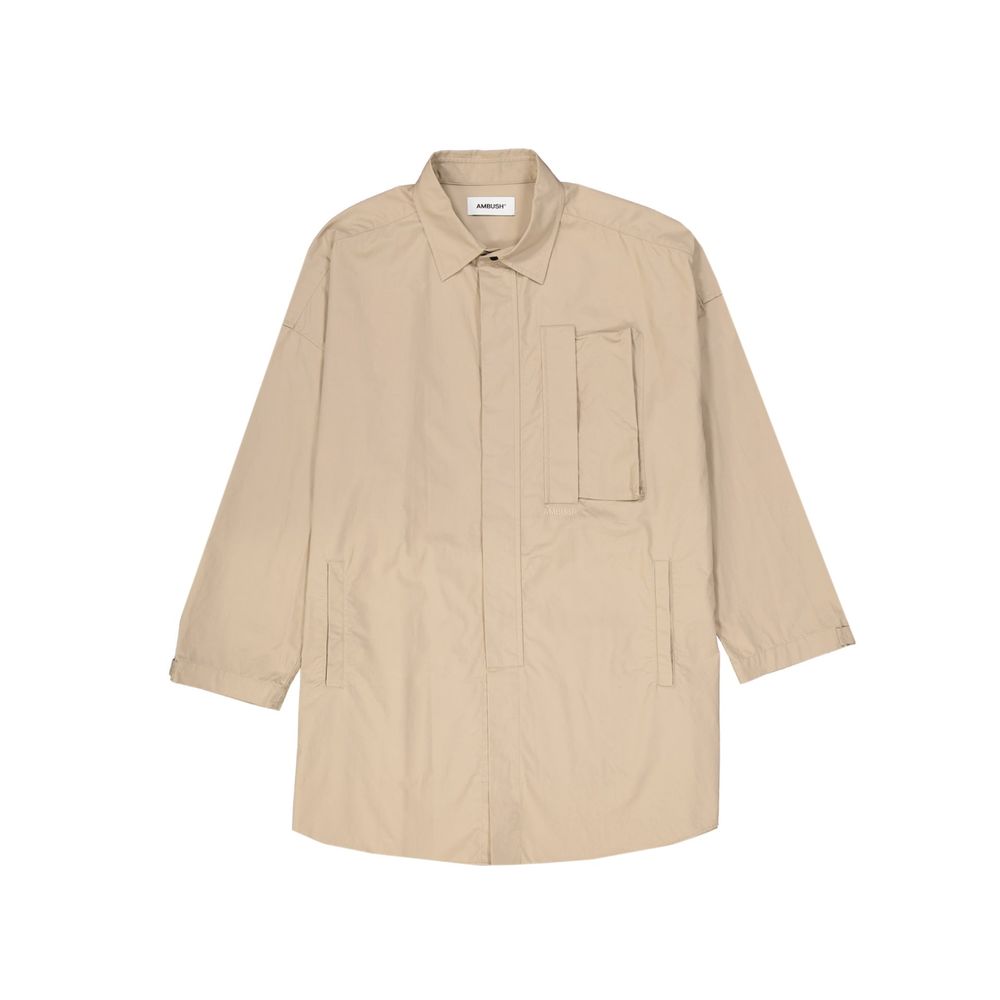 Ambush Beige Cotton Full-Length Jacket