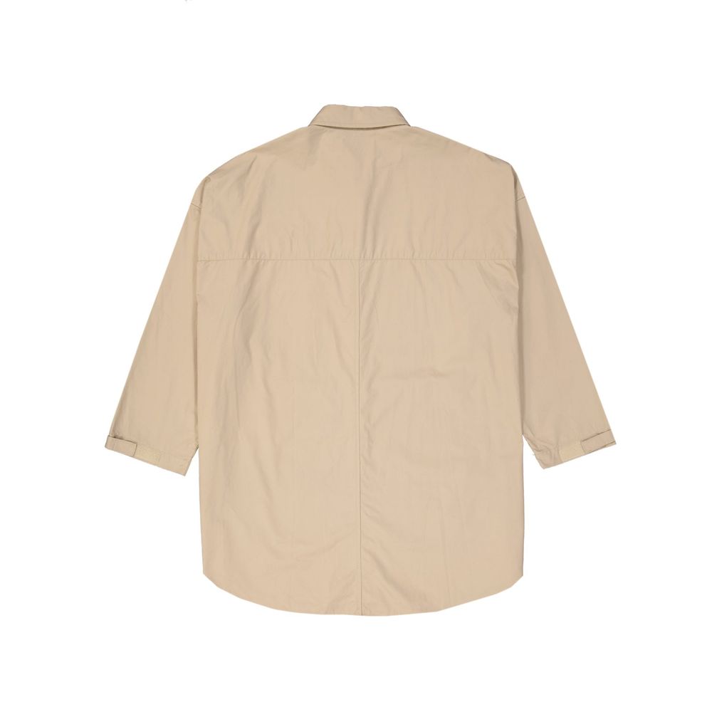 Ambush Beige Cotton Full-Length Jacket