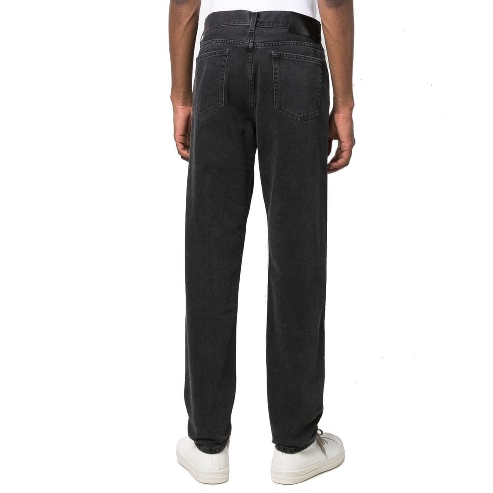 Ambush Black Cotton Straight-Leg Jeans