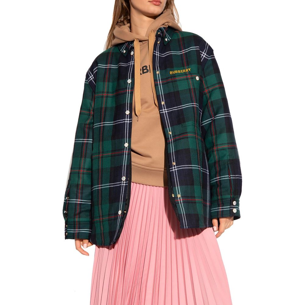 Burberry Bicolor Wool Biker Jacket