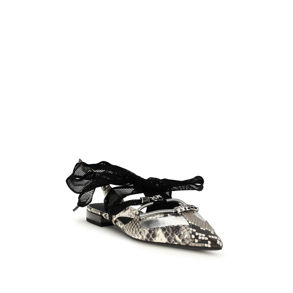 PINKO Multicolor Calf Leather Bos Taurus Ballet Flats LUNESCAPE