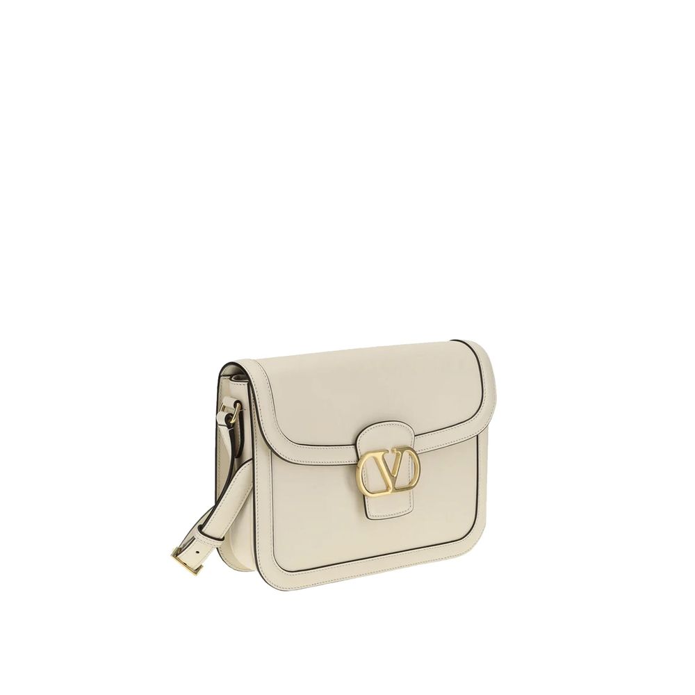 Valentino Garavani White Leather Shoulder Bag LUNESCAPE