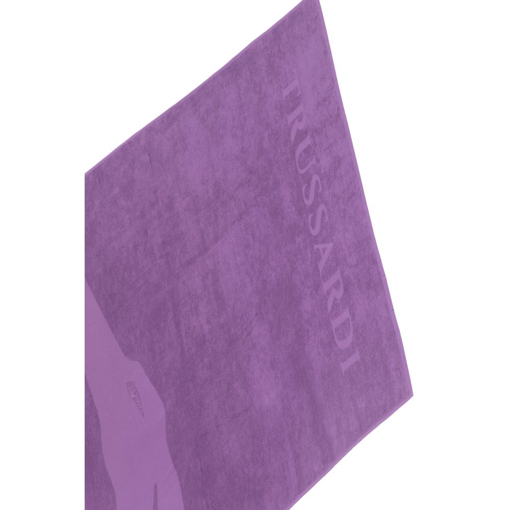Trussardi Beachwear Purple Beach Towel