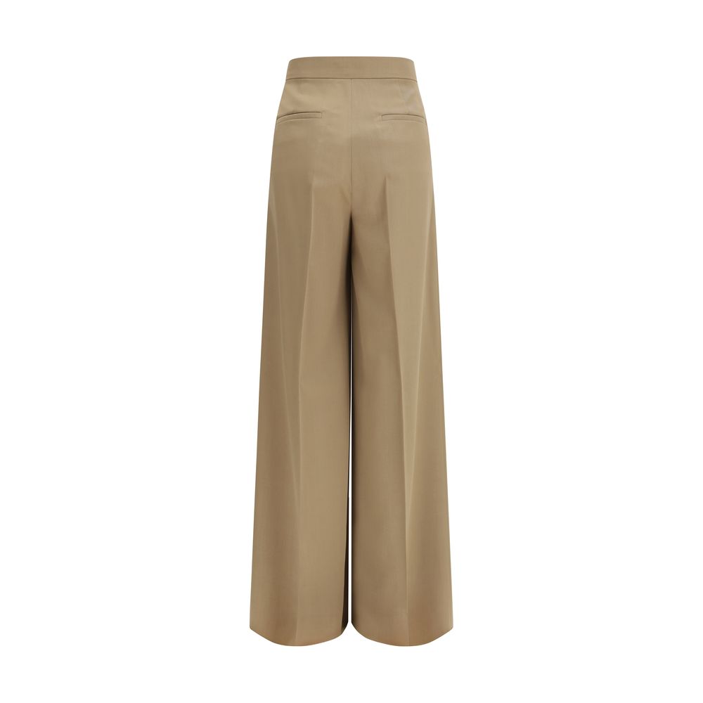 Max Mara Beige Wool Oves Aries Pants