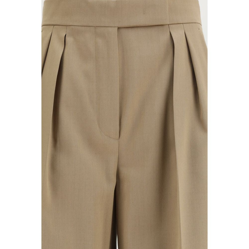 Max Mara Beige Wool Oves Aries Pants