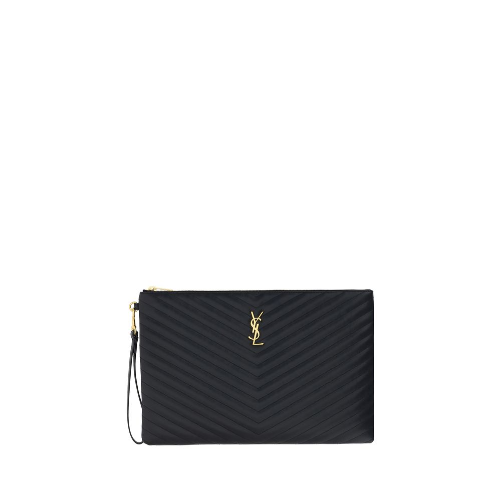 Saint Laurent Black Calf Leather Bos Taurus Accessories