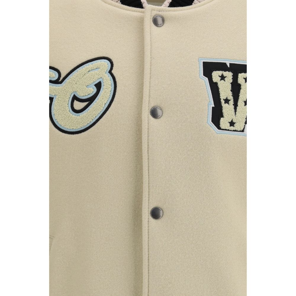 Off-White Beige Wool Oves Aries Bomber