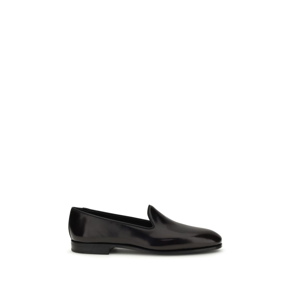 Church's Bordeaux Calf Leather Bos Taurus Slip-On Loafers