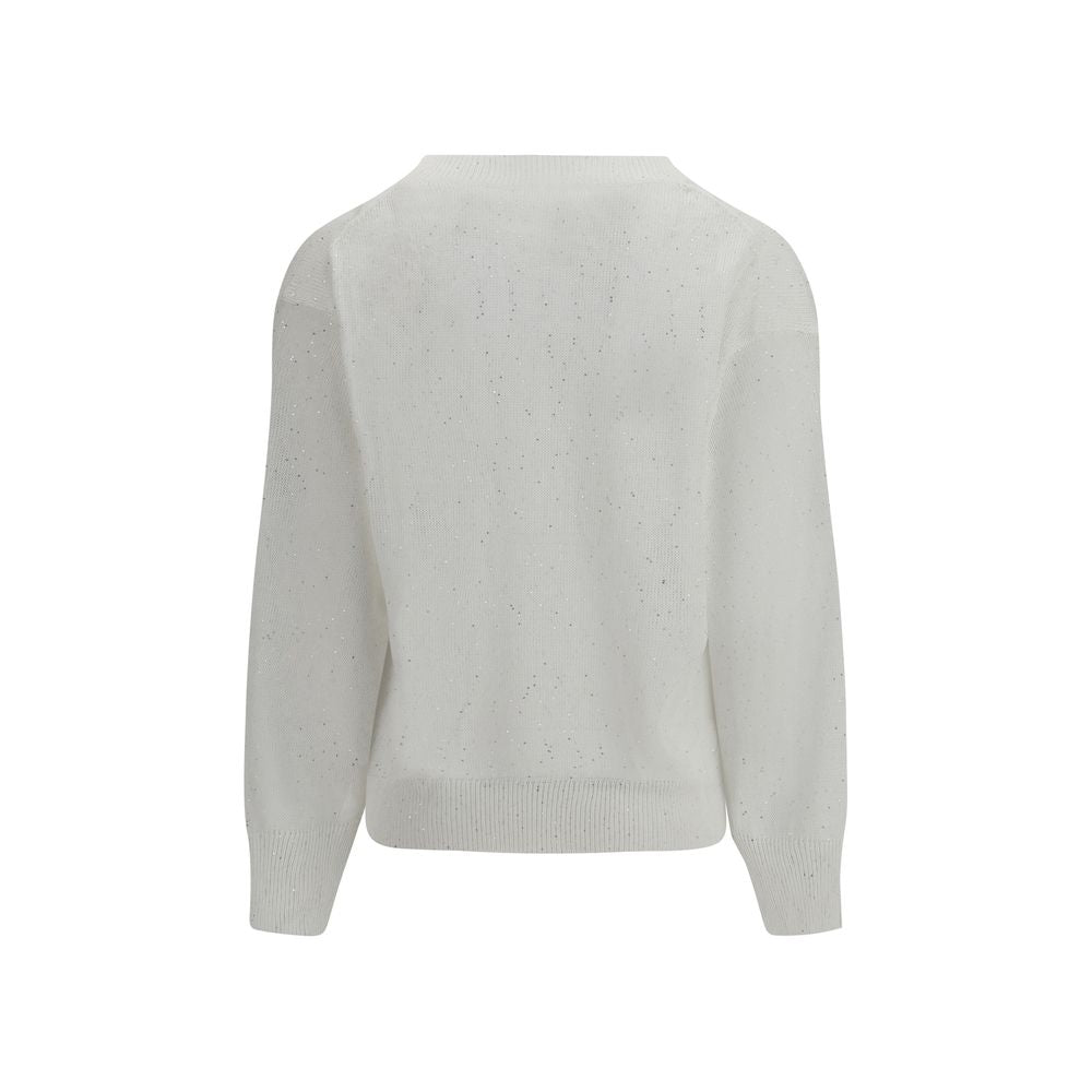 Brunello Cucinelli White Linen T-Shirt