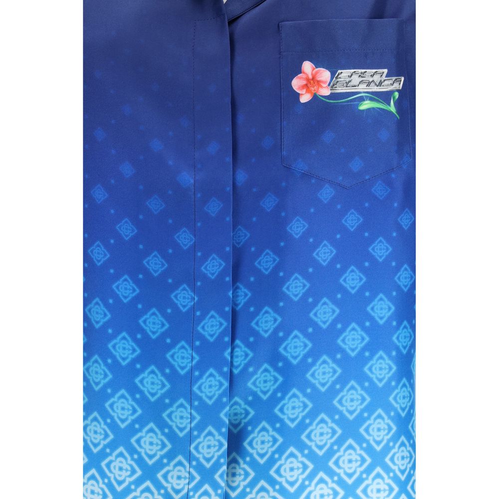 Casablanca Blue Silk Shirt