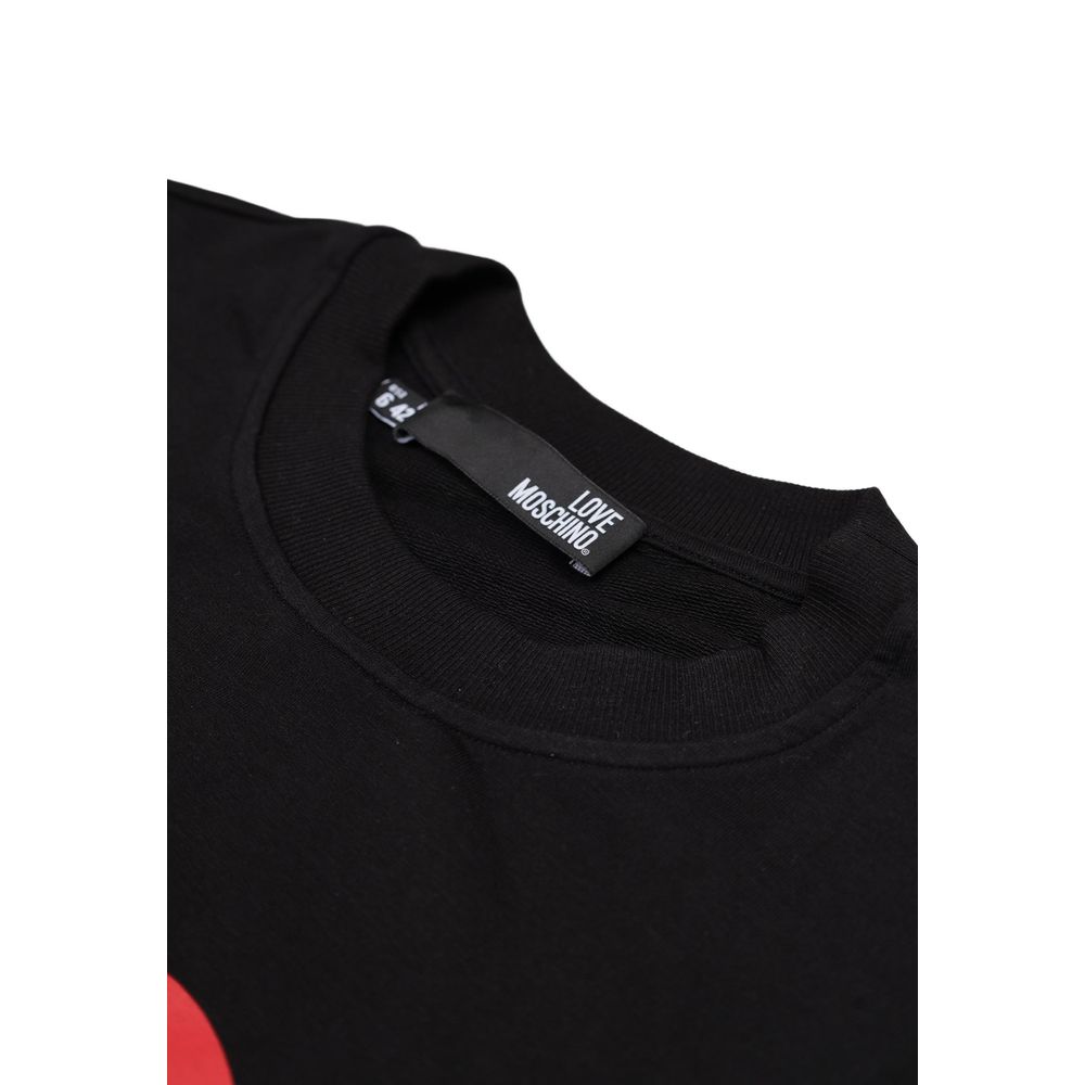 Love Moschino Black Cotton Sweatshirt