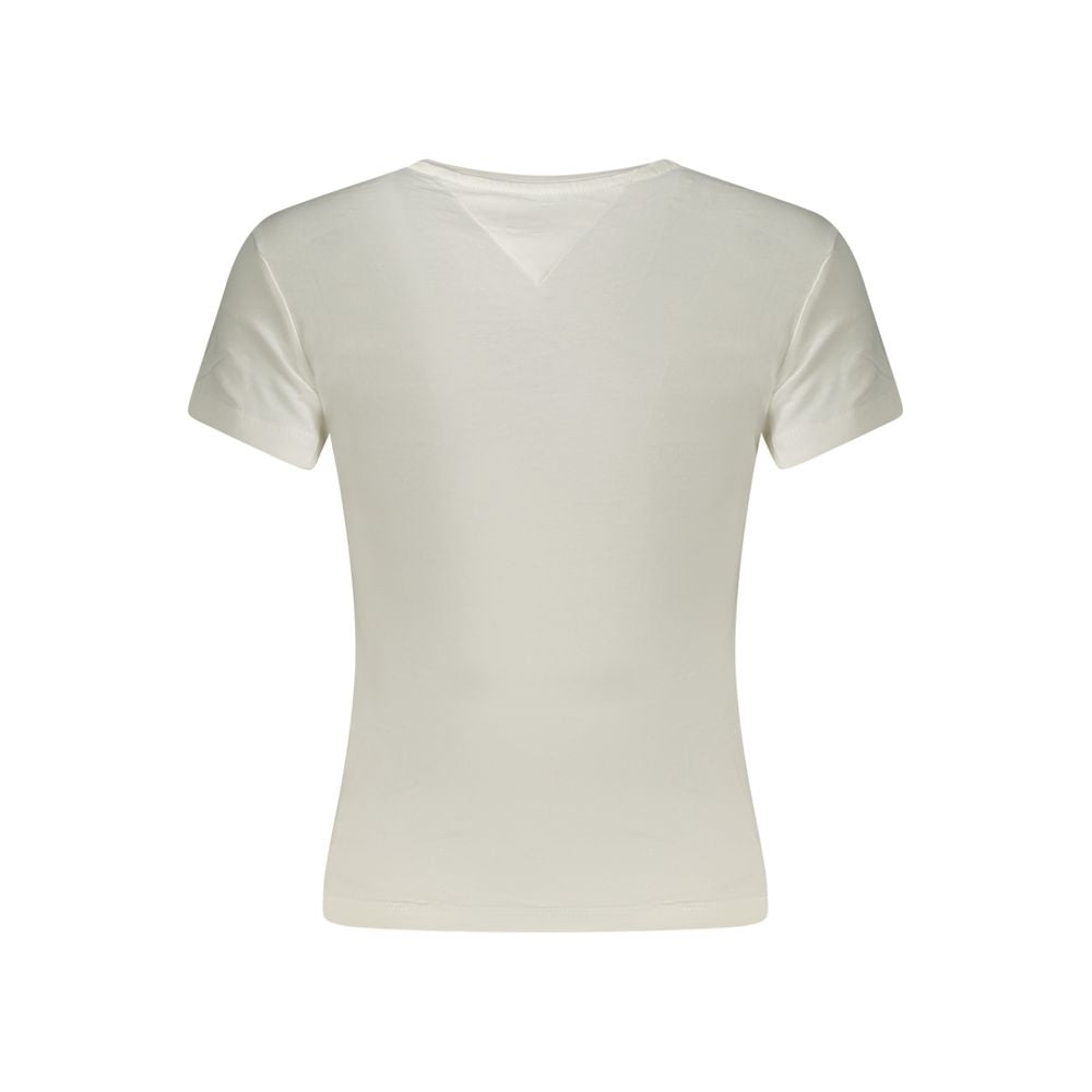 Tommy Hilfiger White Cotton Women's T-Shirt LUNESCAPE