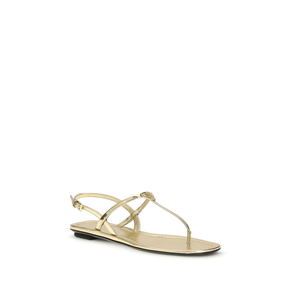 Prada Silver Calf Leather Bos Taurus Sandals LUNESCAPE