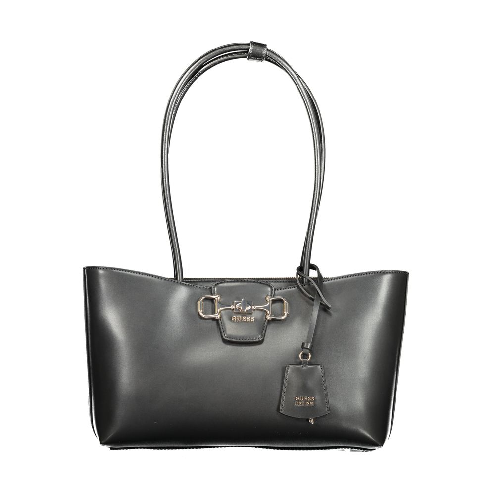 Guess Jeans Nero Poliuretano Woman Handbag LUNESCAPE