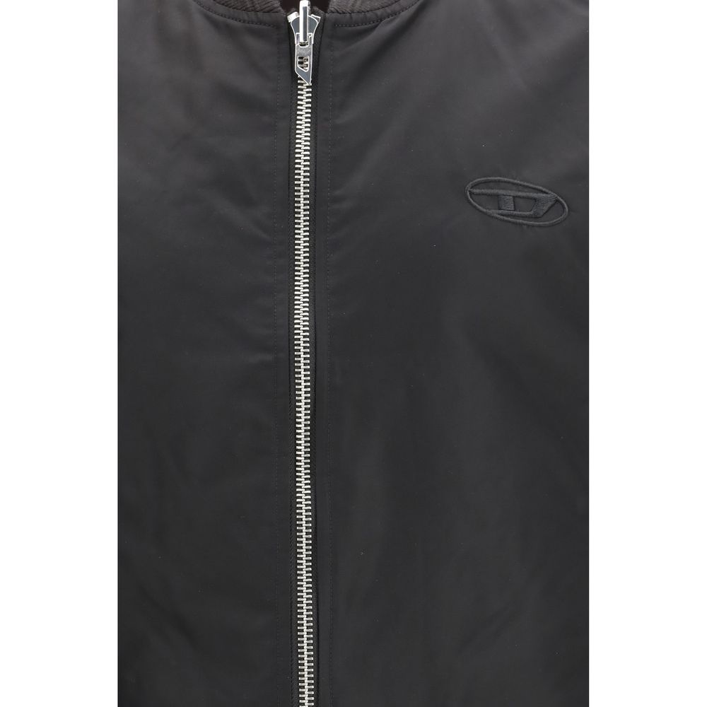 Diesel Brown Polyamide Sleveless Jacket LUNESCAPE