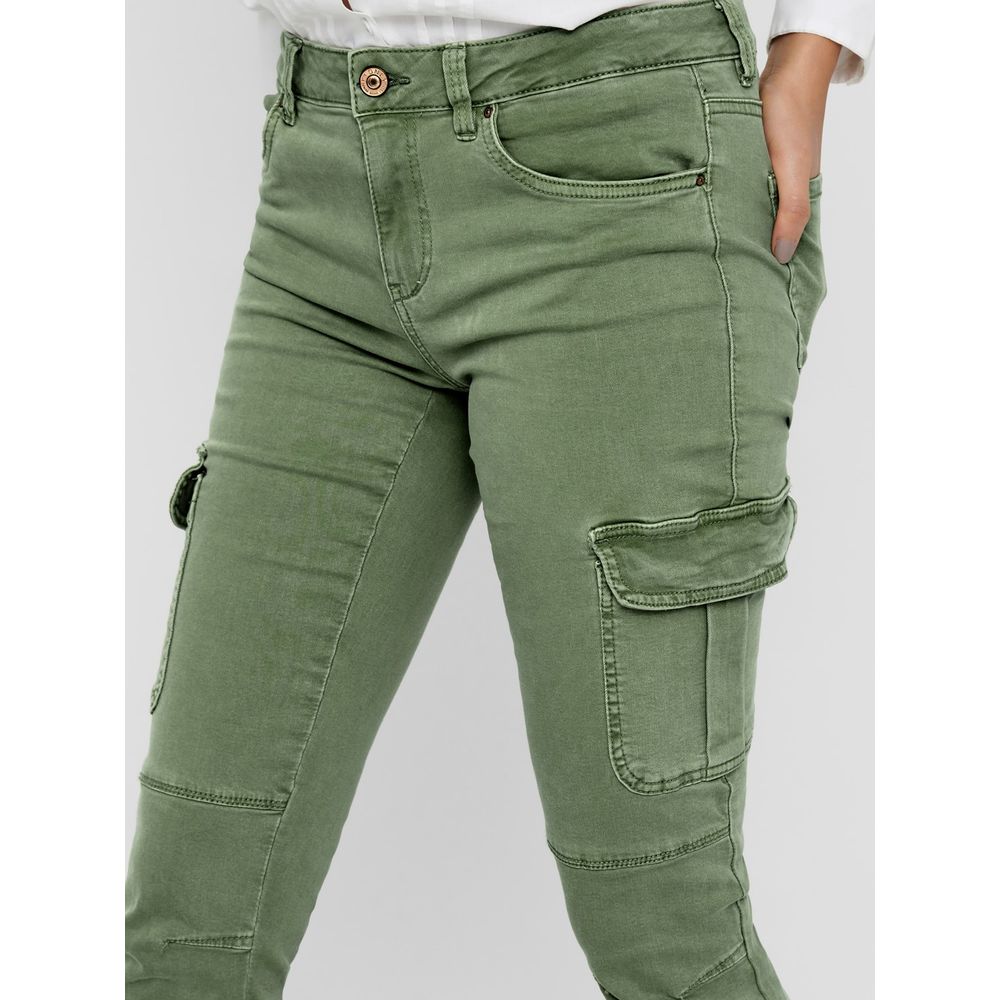 Only Green Cotton Cargo Pants