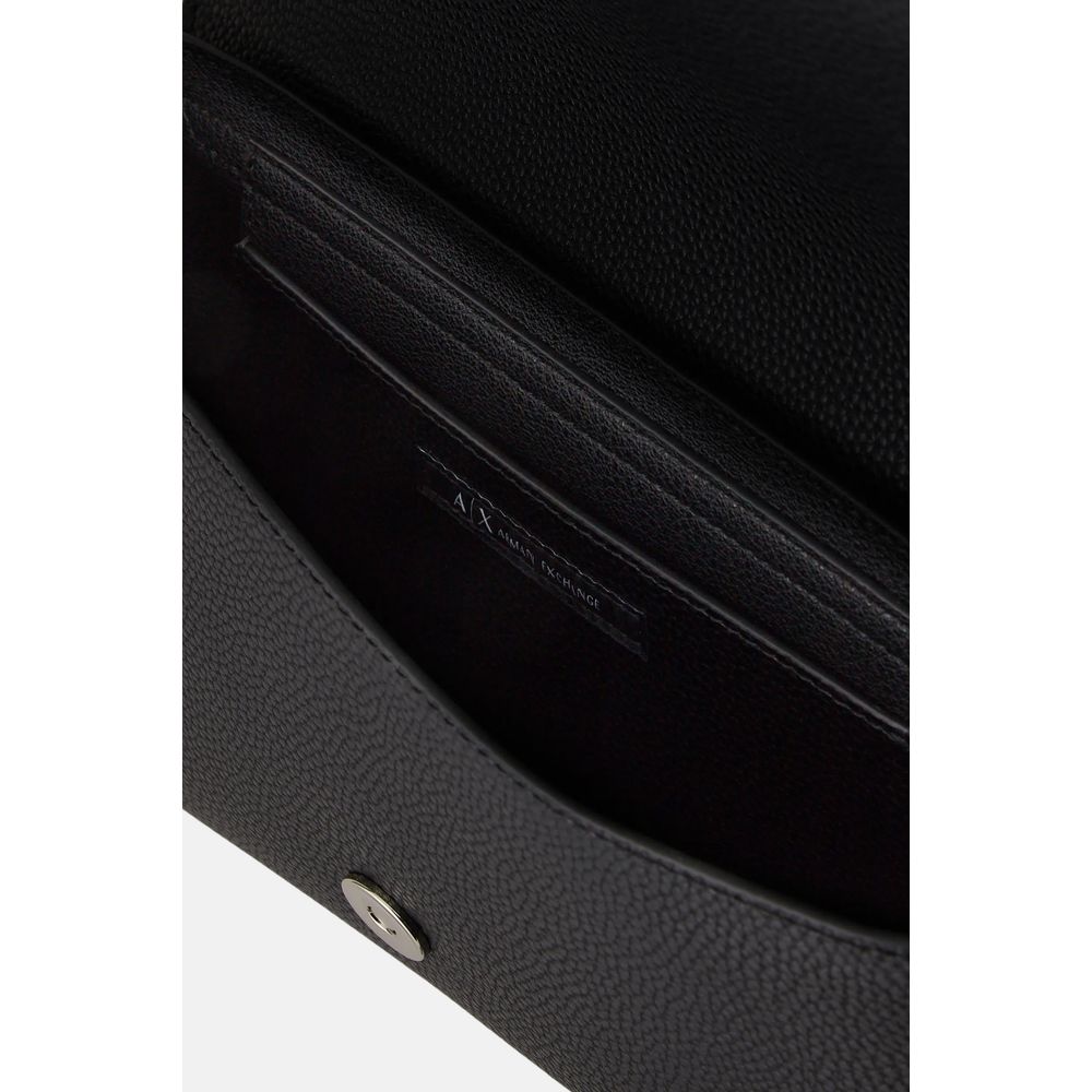 Armani Exchange Black Artificial Leather Handbag LUNESCAPE