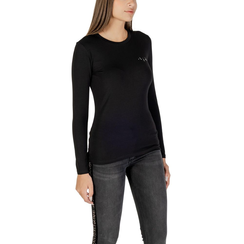 Armani Exchange Black Cotton Long Sleeve T-Shirt