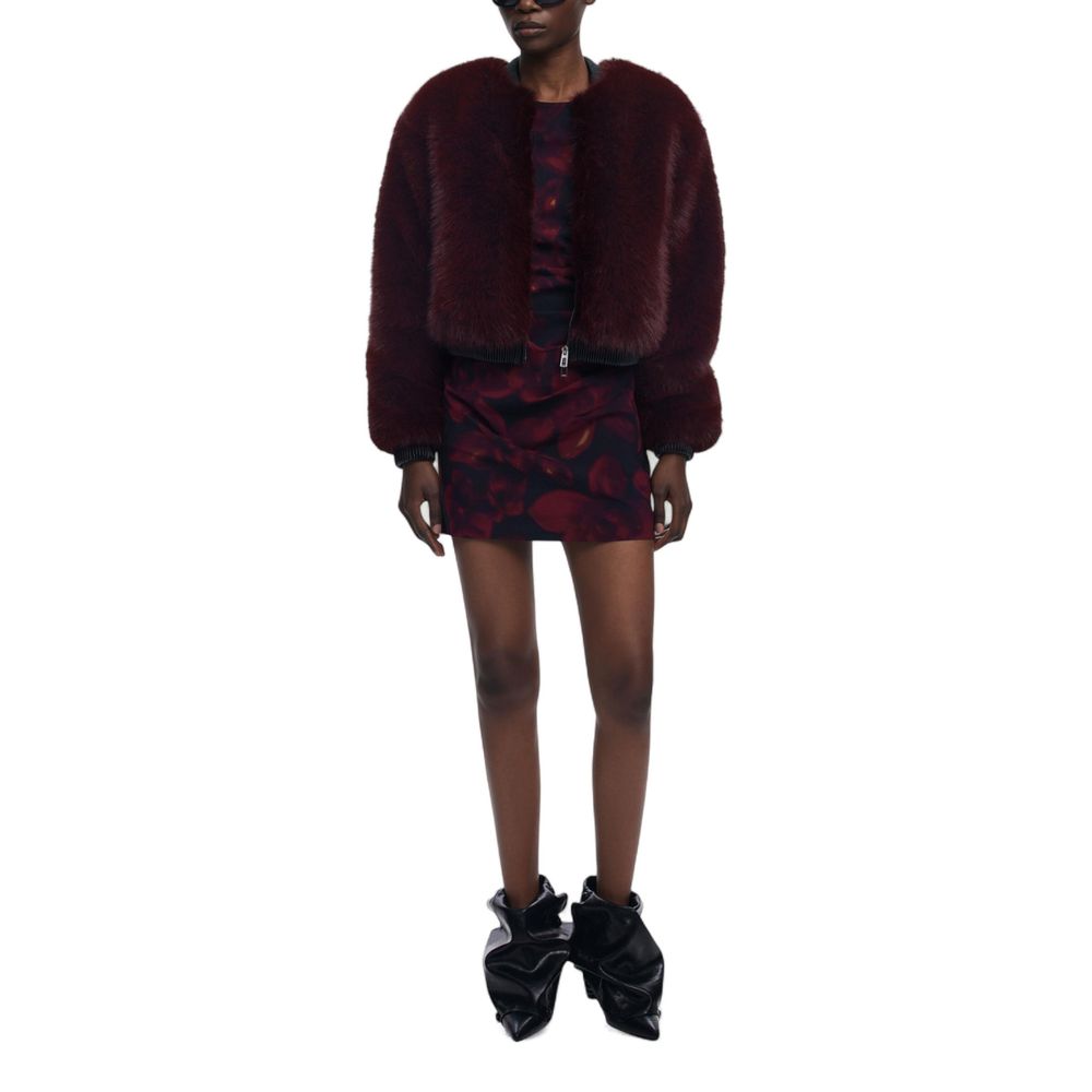 Desigual Bordeaux Polyester Jacket