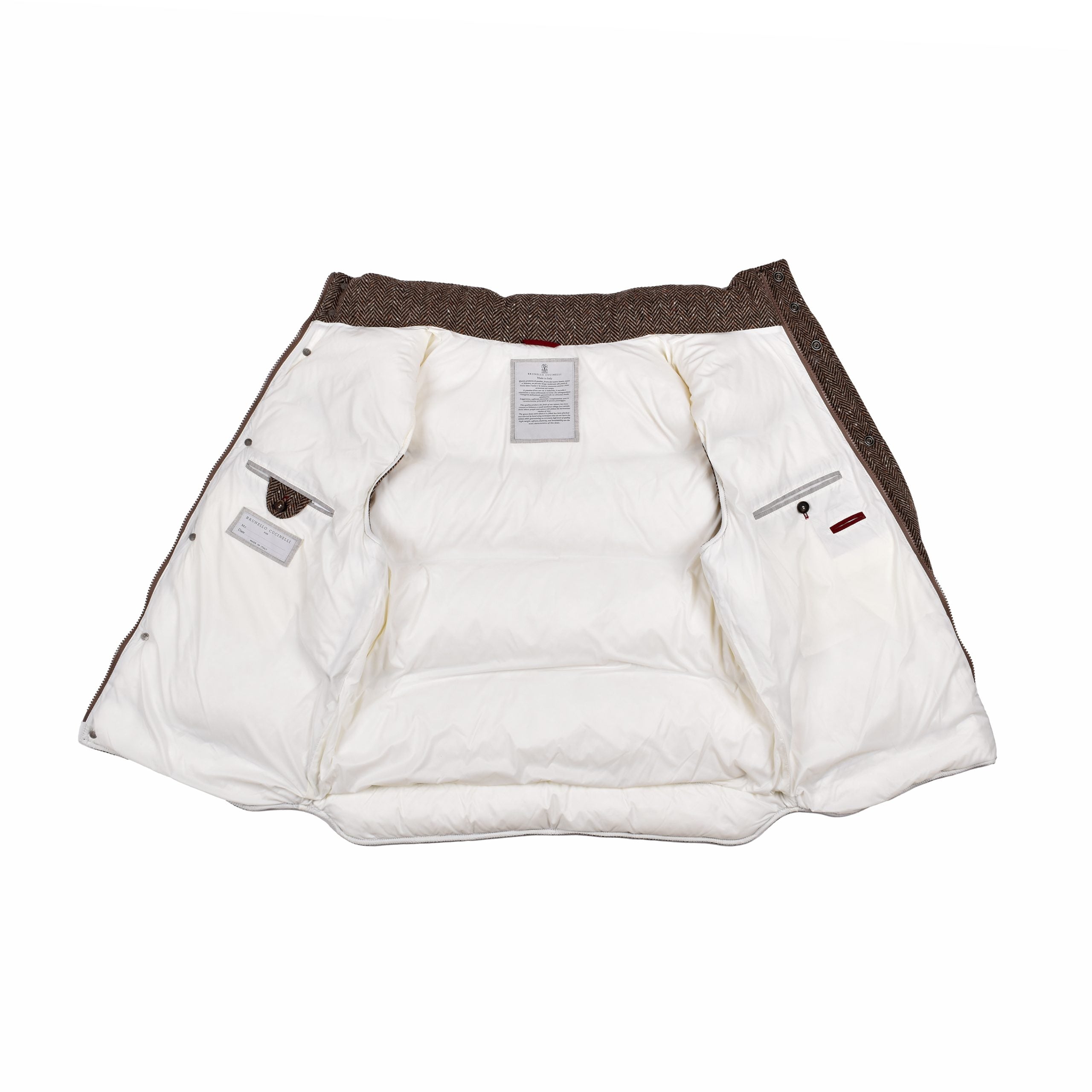 Brunello Cucinelli Brown Wool Sleveless Jacket LUNESCAPE