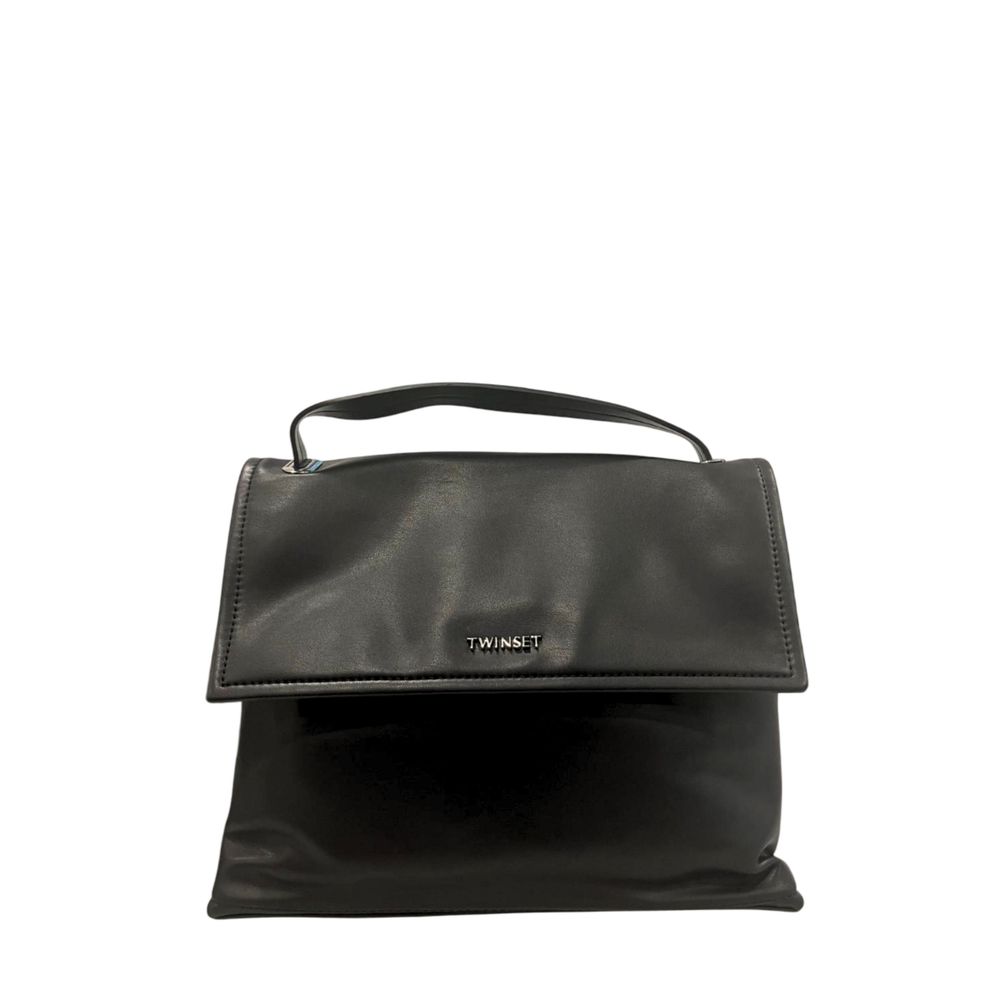 Twinset Black PU Women Handbag LUNESCAPE