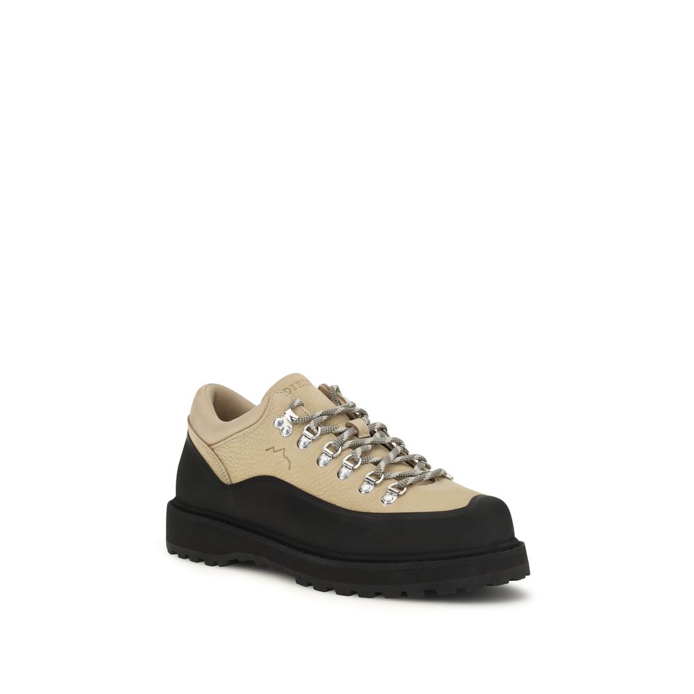 Diemme Beige Calf Leather Bos Taurus Lace-Up Boots LUNESCAPE